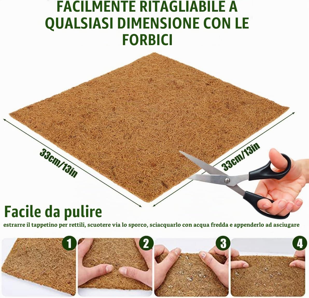 20 Pezzi Nido per La Deposizione Delle Uova, Lettiera per Polli 33 x 33cm, Tappetini per Pollaio, Cuscinetti per Nidificazione per Pollo, Tappetino per Il Nido di Gallina Riutilizzabile