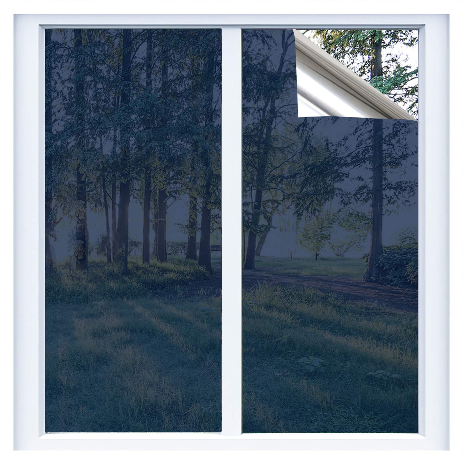 RTTECH Window Film Privacy One Way Mirror Window Tint for Home Sun UV