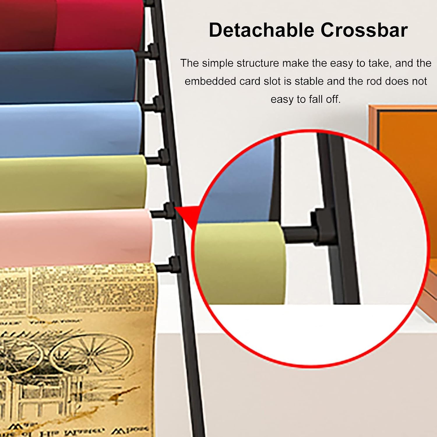 Tall Commercial Organizer Stand for Closet/Shop/Cloakroom/Clothing Store,Ribbon/Wrapping Paper Display Holder