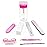 Nail Polish Remover Pump, YAMYONE 2 Pack Acetone Pump Dispenser, Alcohol Dispenser Push Down Empty Lockable Pump Dispenser Bottle for Nail Polish and Makeup Remover, 200ml(6.8oz) (8 Pack-Pink White)