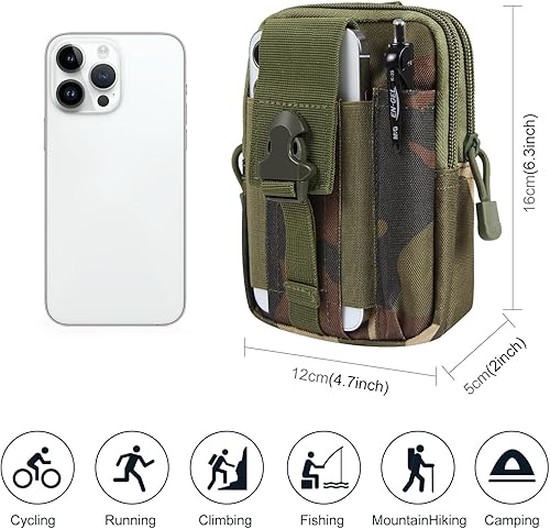 Miniatura 3 de Bolsa táctica para la cintura, utilidad EDC Molle, bolsa para teléfono, bolsa de transporte para teléfono inteligente, herramientas