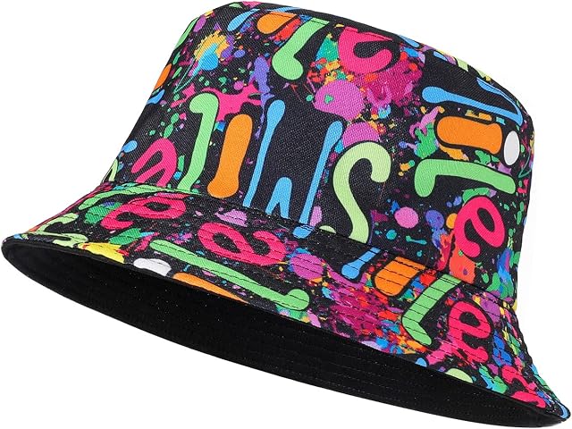 MengPa Unisex Bucket Hat Summer Travel Sun Fisherman Hats Reversible