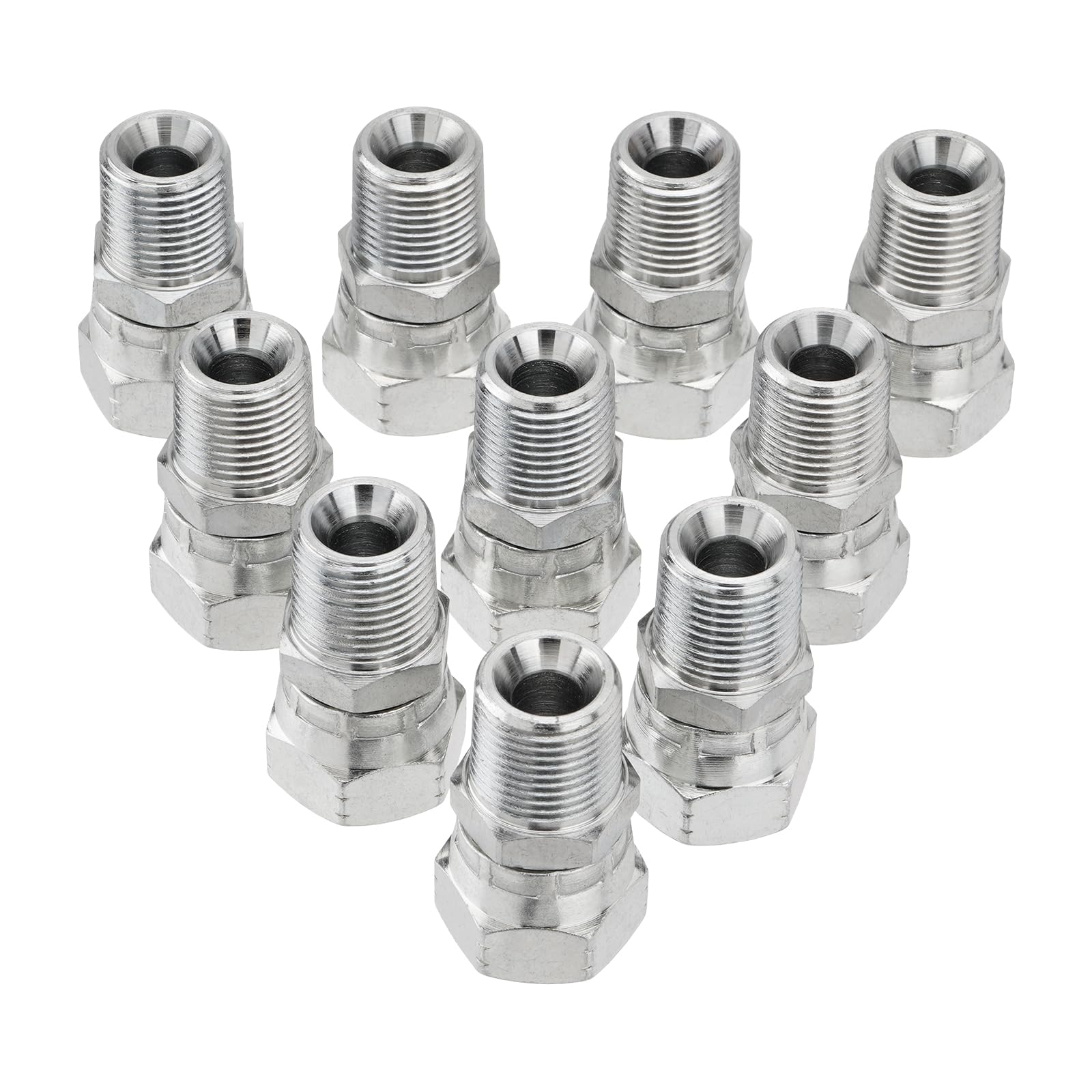 10PCS Hydraulic Adapter Fitting: 3/8" NPSM Female x 3/8" NPTF Male