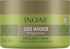 Inoar, Liso Mágico Máscara Capilar – Alinhamento, Hidratação e Efeito Liso Progressivo com Óleo de Argan - 250g