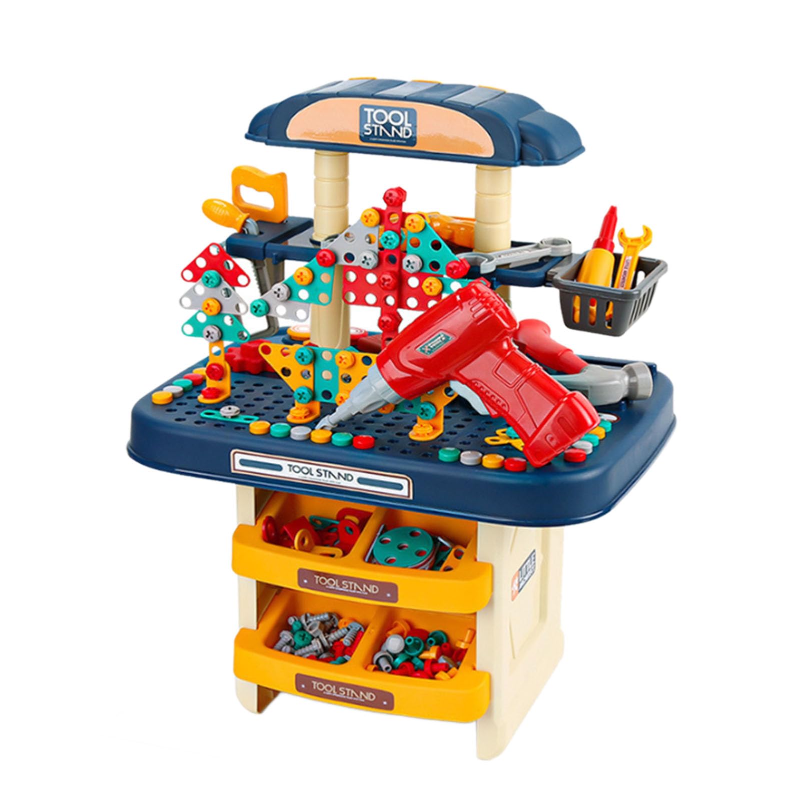 Juego de Herramientas de Juguete para Niños con Destornillador de Simulación, Juguetes Interactivos de Herramientas de Tornillo de Construcción para Niños Mayores de 3 Años