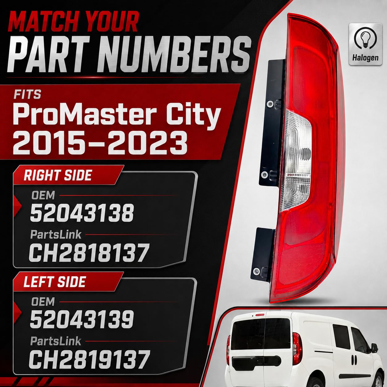 Amazon.com: ALLIGATOR AUTO LIGHTS Replacement for Ram ProMaster