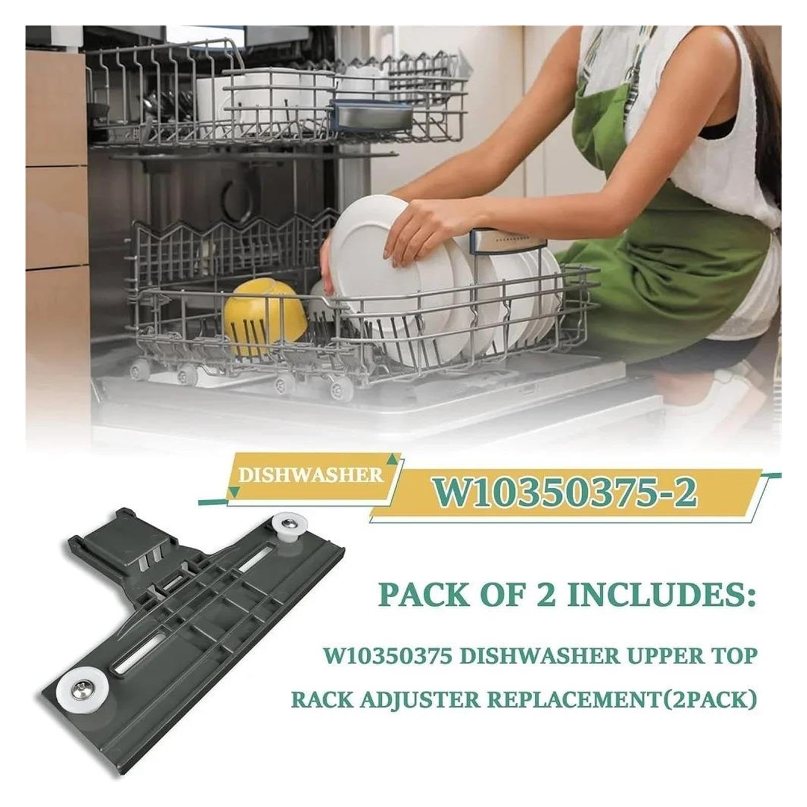 Ajustador Del Estante Del Lavavajillas,Compatible Con Kenmore