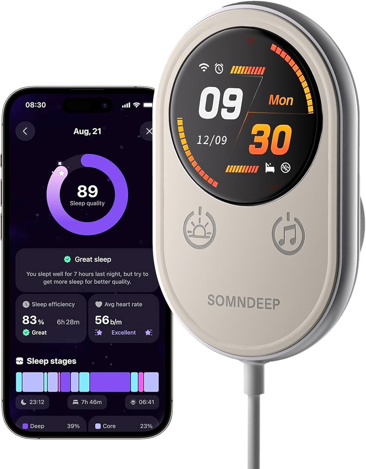Smart Non-Contact Health Monitor, Latest Radar Technology. Accurate Data Reporting, Medication Tracking, Data Sharing, No Cameras.