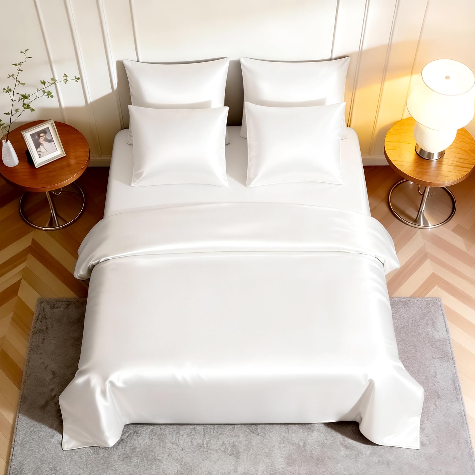 Juego de ropa de cama 100% Tencel Lyocell, (1 x 155 x 220 cm + 1 x 80 x 80 cm, suave, hipoalergénica y libre de ácaros, adecuada para todas las estaciones, con cremallera, sostenible, color