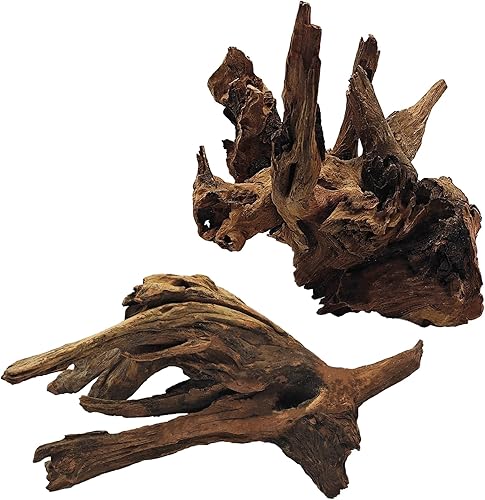 Miniatura 10 de Tfwadmx Ramas de madera natural para decoración de acuario de madera flotante, 3 piezas de 7-9.5 pulgadas, decoración de madera flotante, madera de