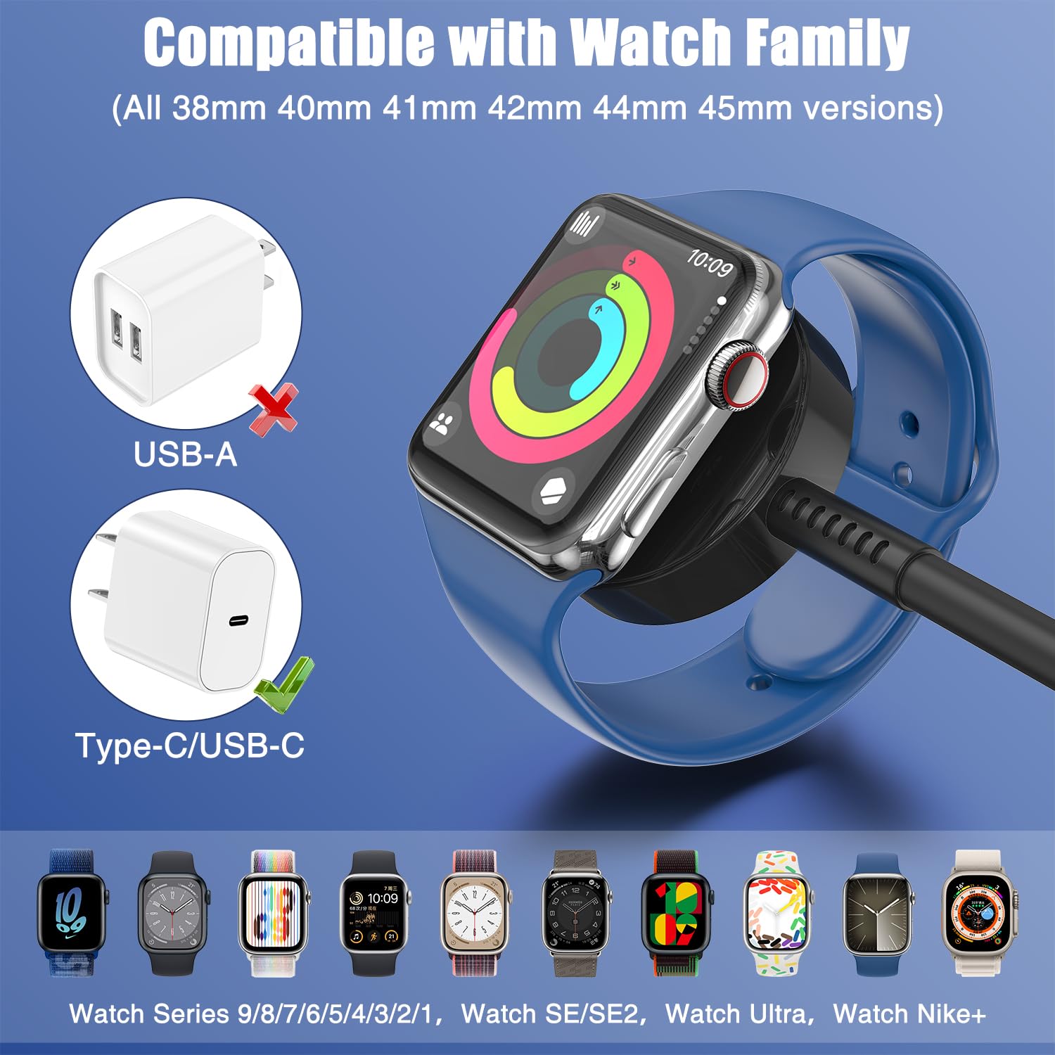Amazon.co.jp: Apple Watch充電器 USB C 磁気iWatch充電ケーブル 高速 