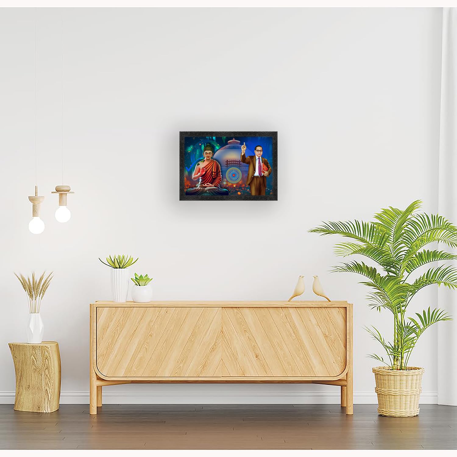 Buddha & Ambedkar Photo Frame - Elegant Wall Art -3