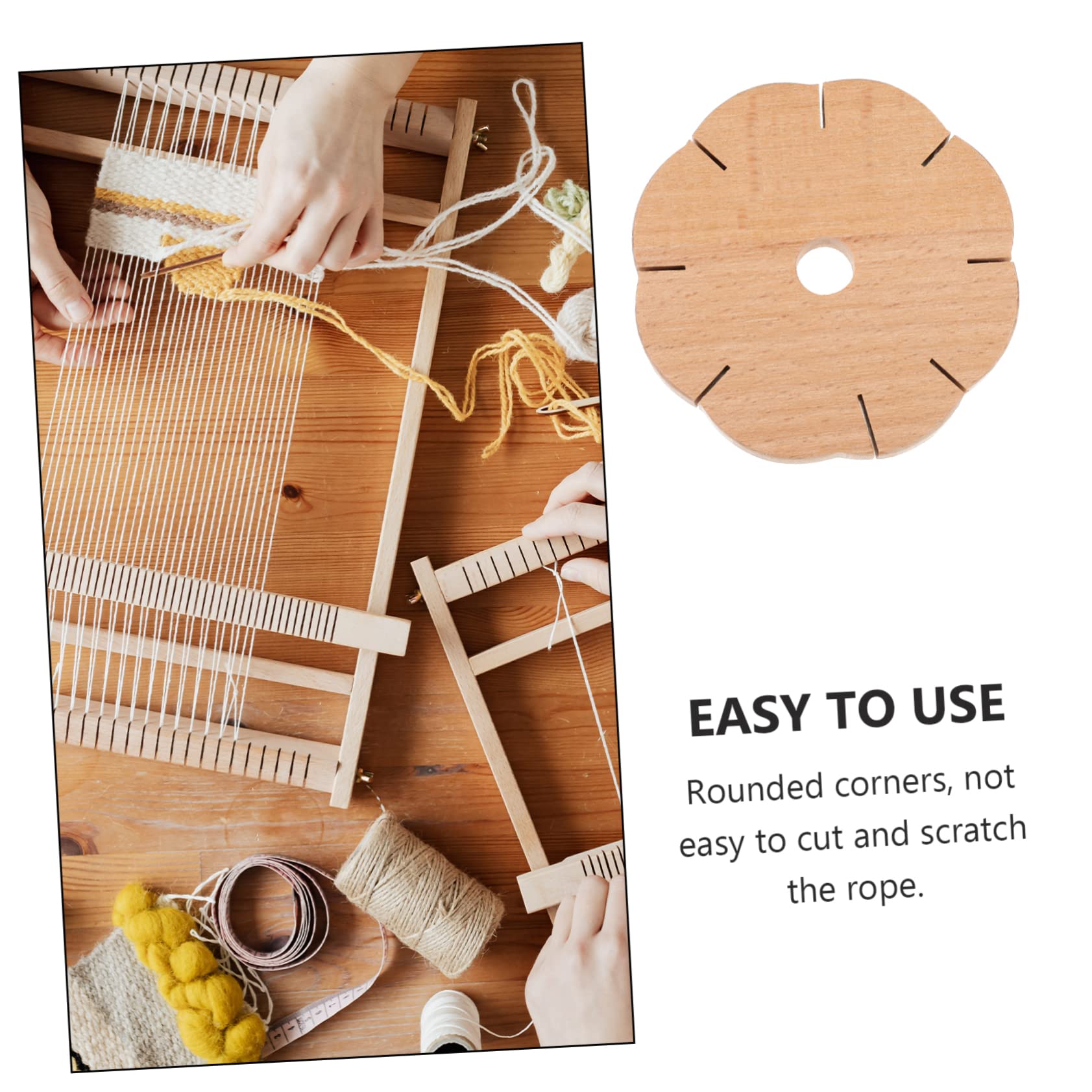 FUNOMOCYA 1pc Rope Knitting Machine Weaving Loom Tools Cord Braid Disc DIY Craft Knitting Tool Bracelet Braiding Tool DIY Knitted Tool DIY Braiding Tool Beading Kits Wooden Comb Beaded