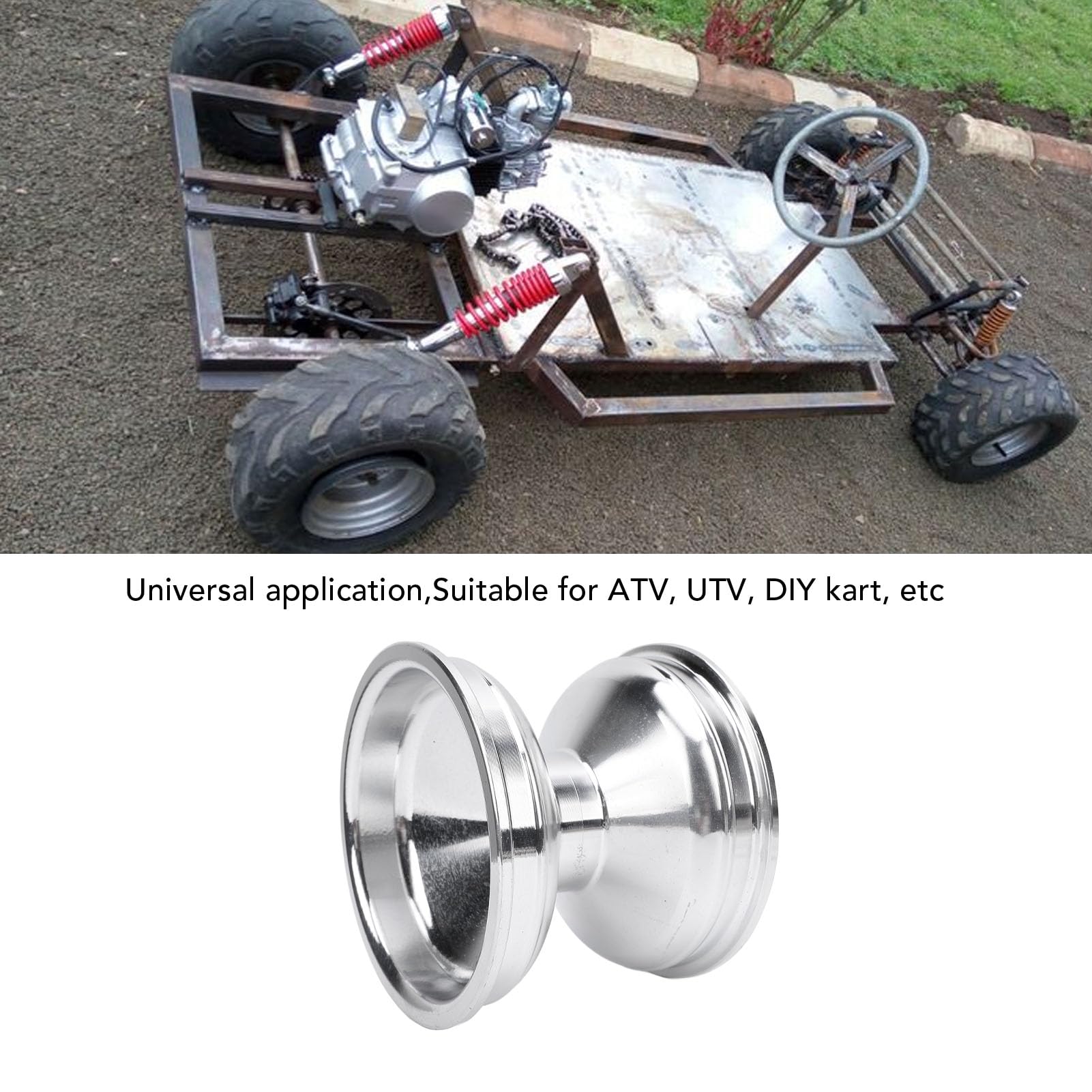 CCYLEZ 10x4.50-5 del Bordo della Ruota ATV, della Ruota Anteriore in Lega di Alluminio per Carrello Kart Utv, Dimensioni 10x4.50-5, per Cerchi di Ruota Anteriore