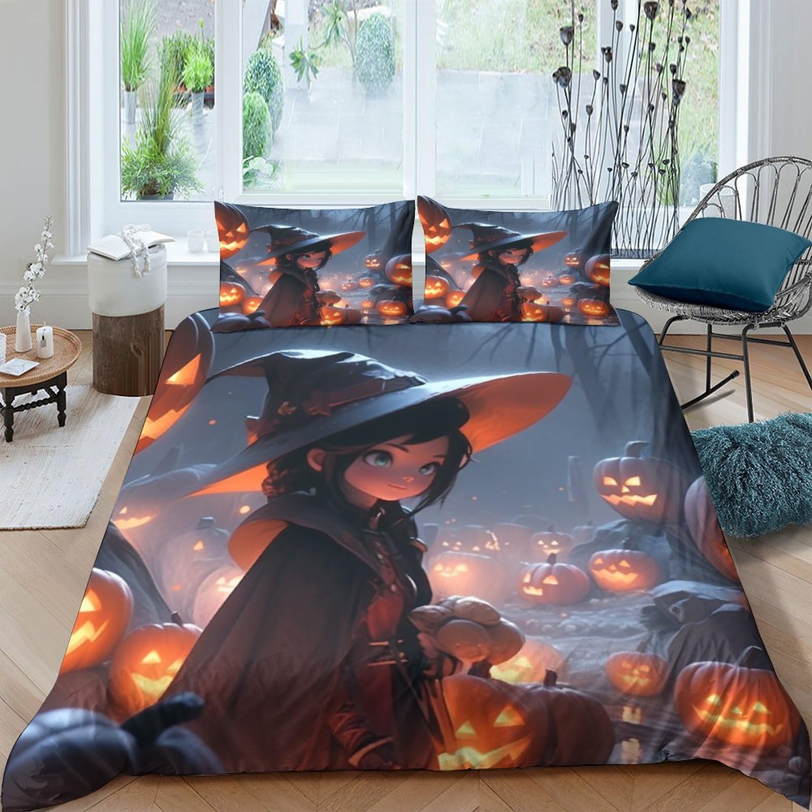 Parure de lit pour enfant Trick or Treat housse de couette avec fermeture éclair