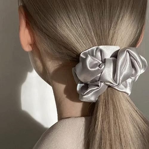 Miniatura 3 de Suncdelv - Coleteros de seda 100% seda para el cabello, lazos para el cabello de 22 momme para antiarrugas y roturas, accesorios naturales para el