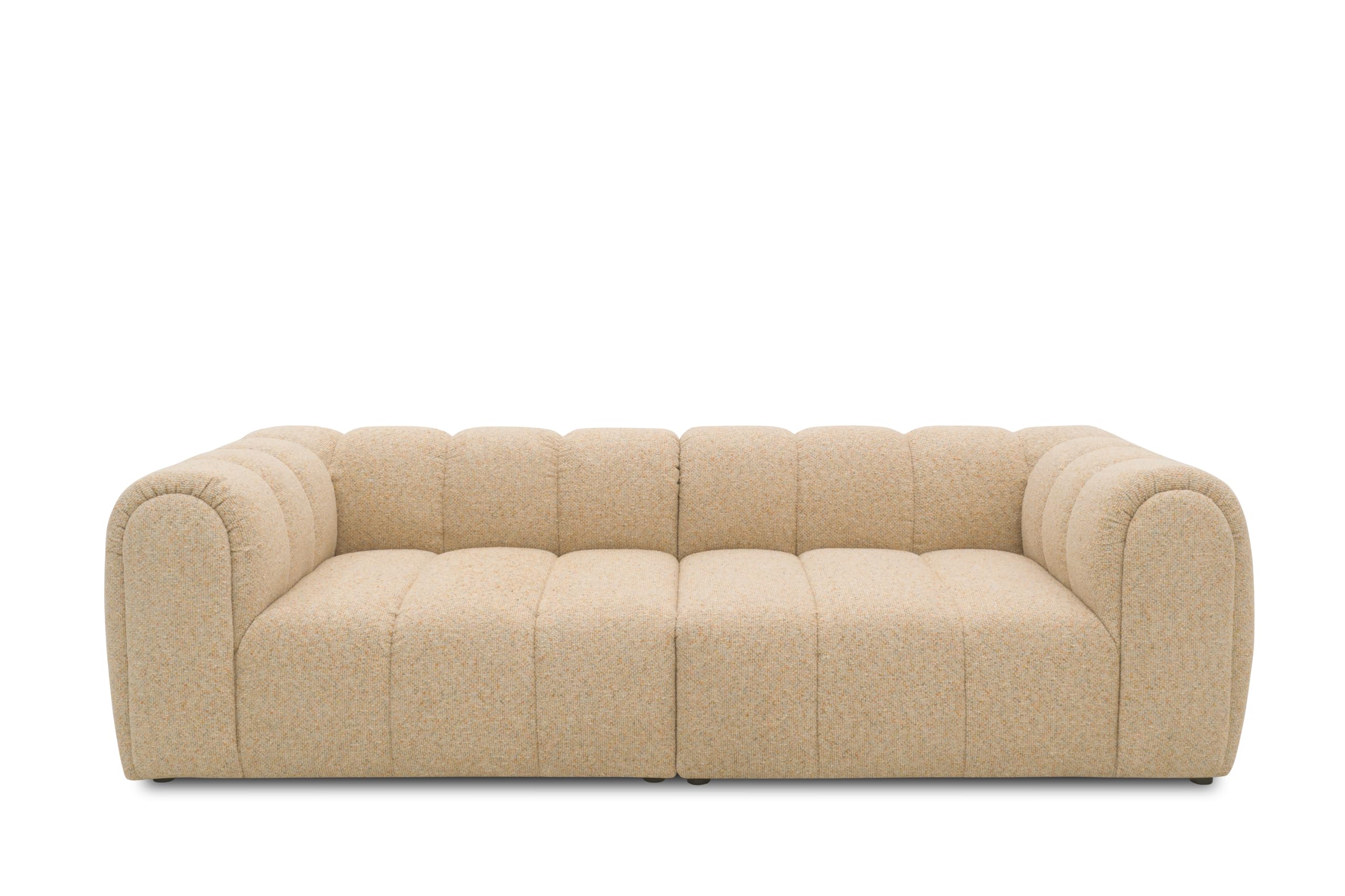 DOMO. collection Sofa Salto, 3-Sitzer Bigsofa mit Taschenfederkern, 3er Couch, Modulsofa, Polstergarnitur, 118 x 254 x 69 cm (BxTxH), beige