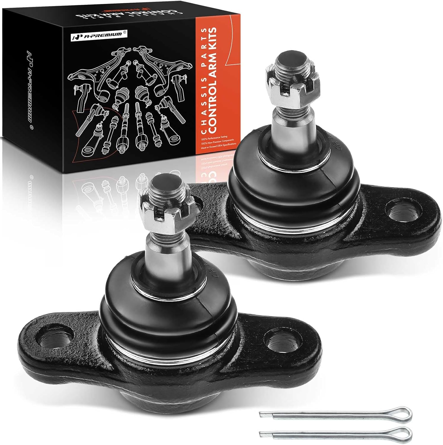 A-Premium 2 x Front Lower Ball Joint, Compatible with Kia Sportage 2005-2010 & Hyundai Tucson 2005-2009