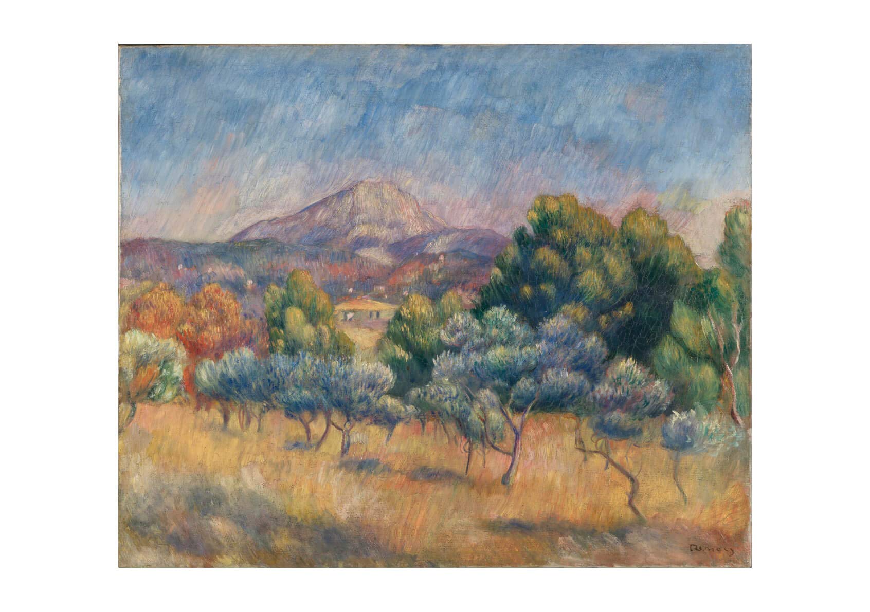 La Montagne Sainte-Victoire Renoir grand poster mat pour salon élégant