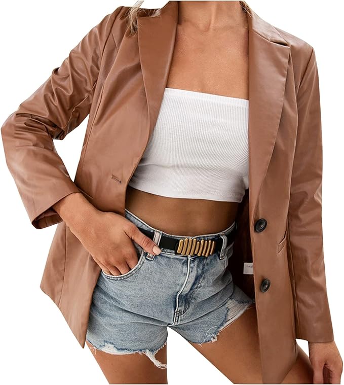 oversized cropped lederjacke