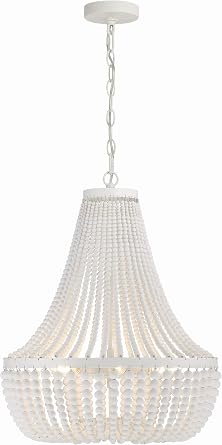 Crystorama Rylee 18.75 Matte White Chandelier