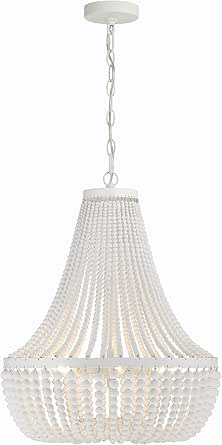 Crystorama Rylee 6 Light Matte White Chandelier