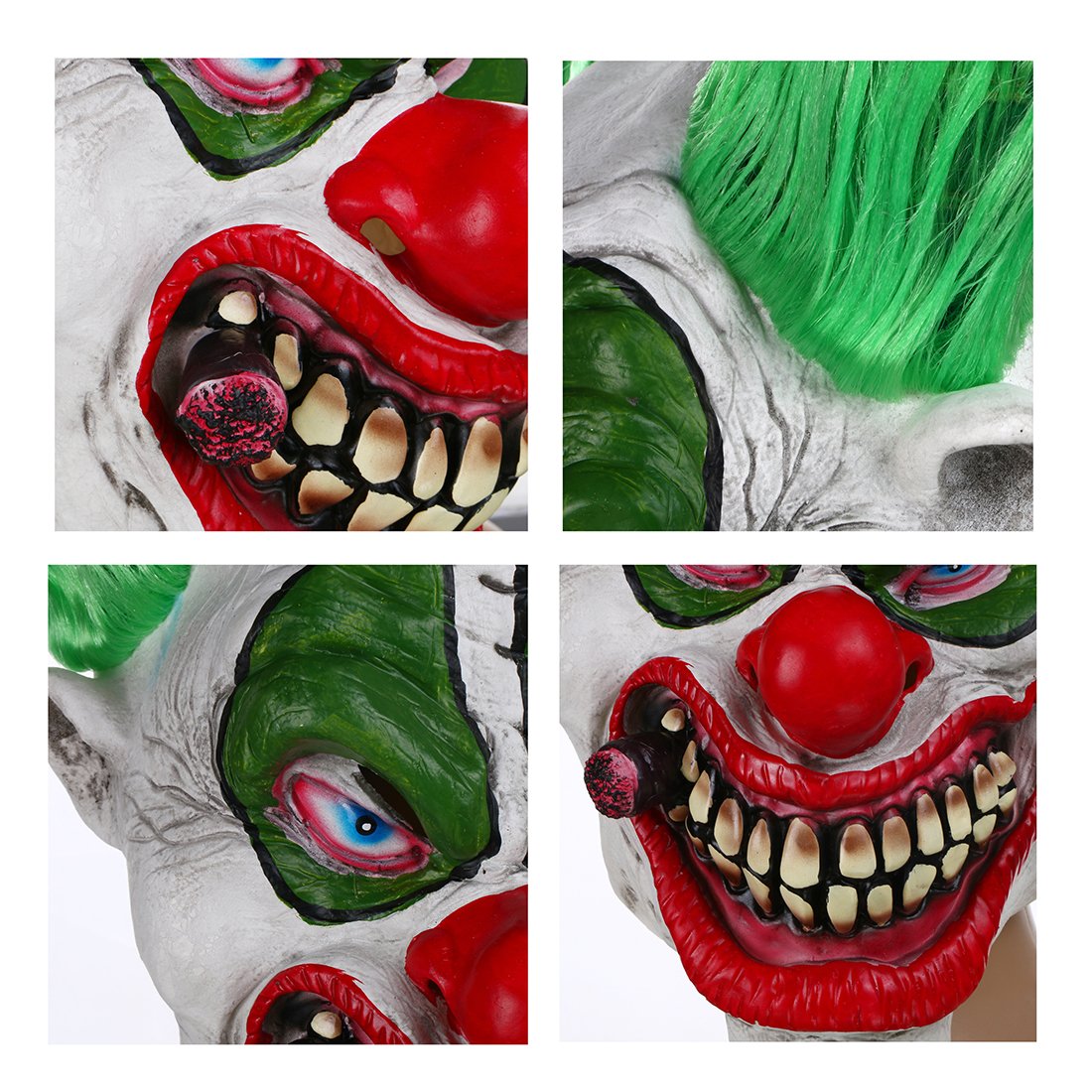 Hyaline&Dora Evil Scary Demented Psycho Clown Latex Mask with
