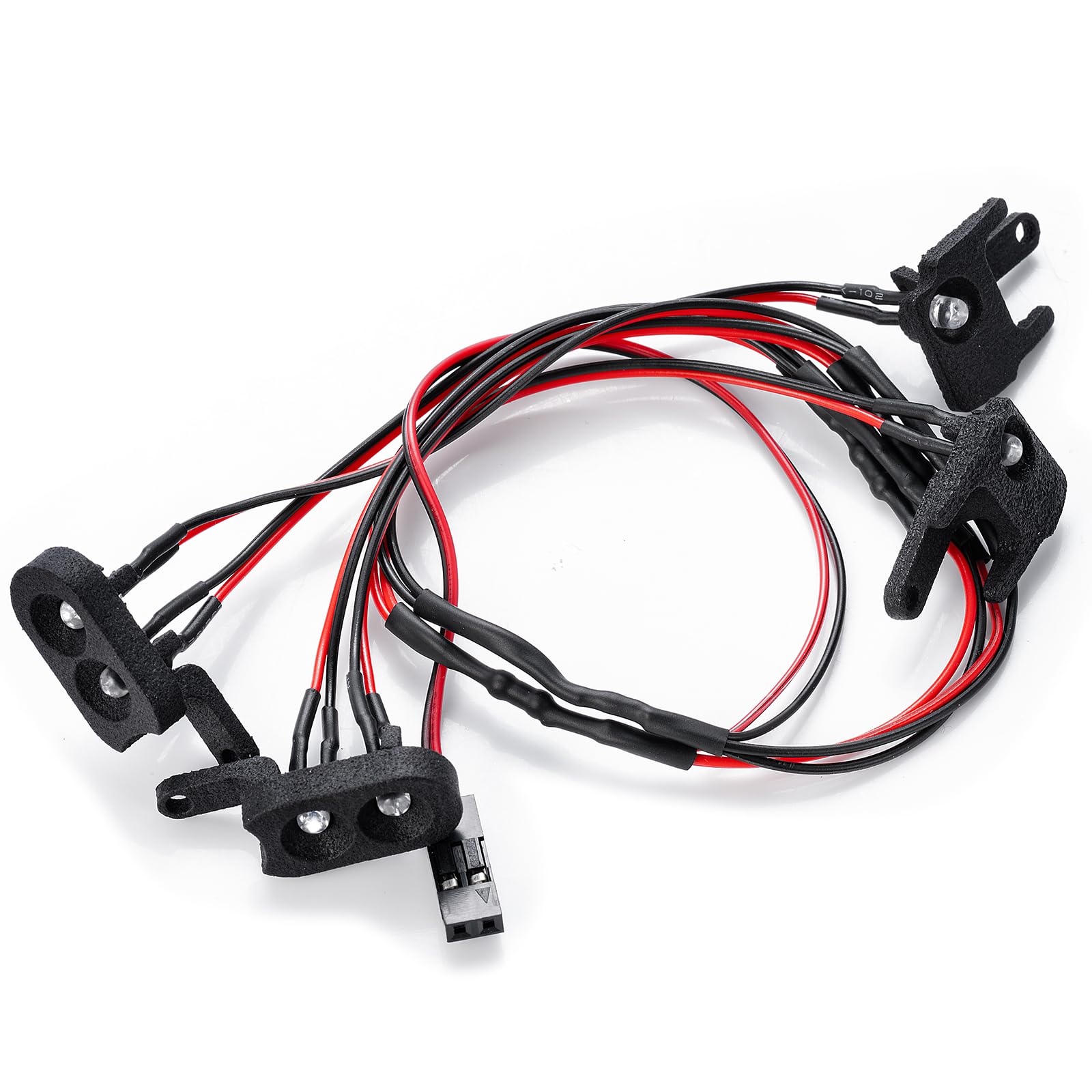 QUE-T Resin Front Rear LED Light Lamp RC Headlight Taillight for RedCat 1/18 Ascent Rock Crawler