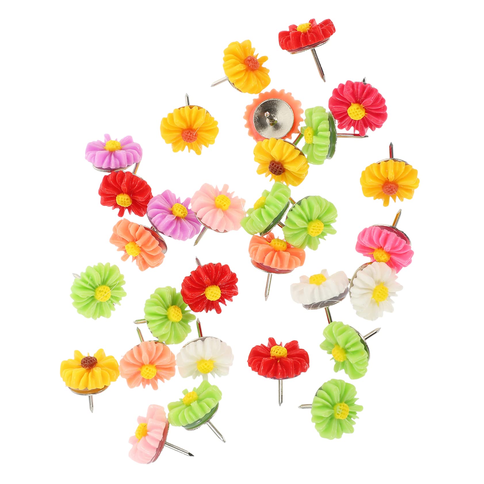 Gadpiparty 4 Set Puntine Da Disegno A Forma Di Margherita Puntine Decorative Per Bacheca Di Sughero Asse Comodi Pushpins Puntina Per Uso Quotidiano Plastica 60 Pezzi * 4