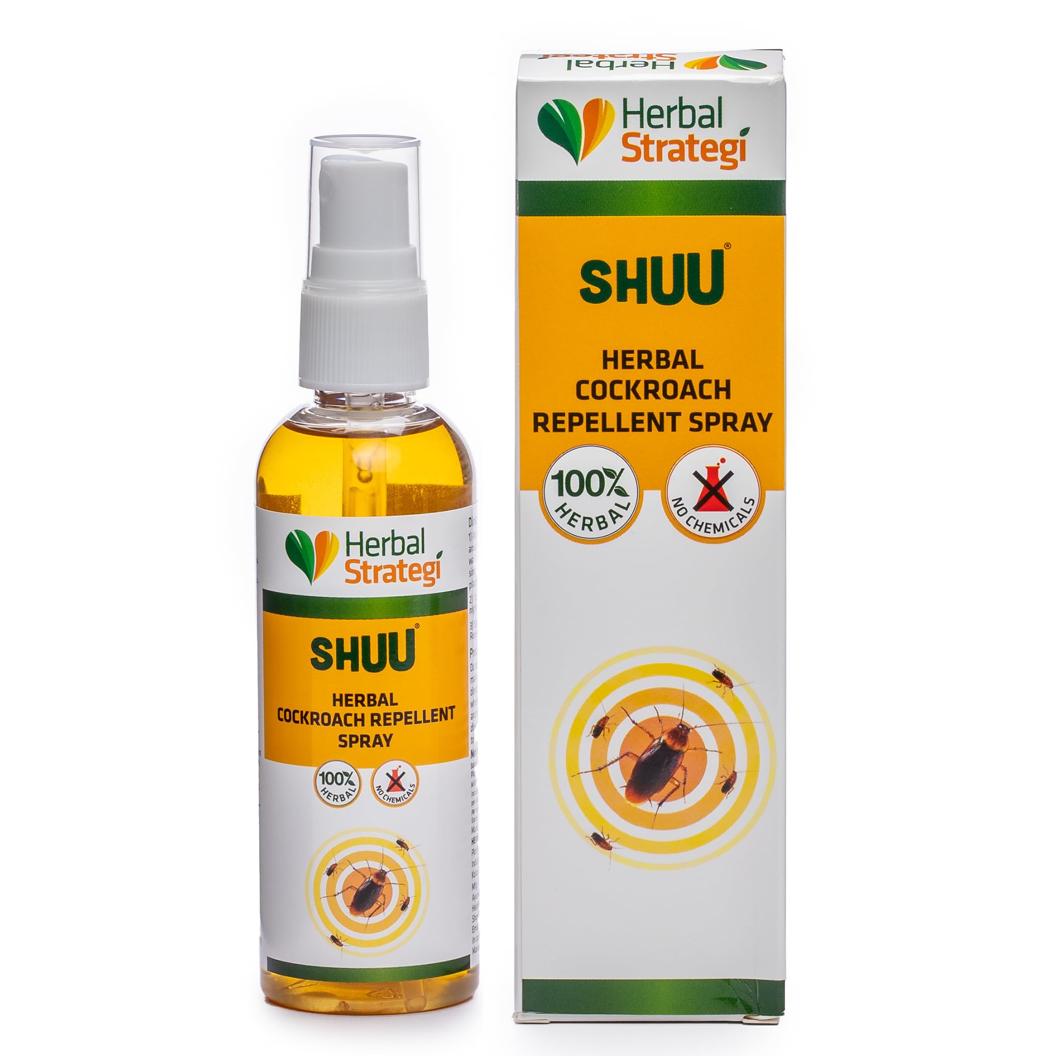 Herbal Strategi Justout Cockroach Repellent Made With Lemongrass, Cedarwood & Neem, 100Ml
