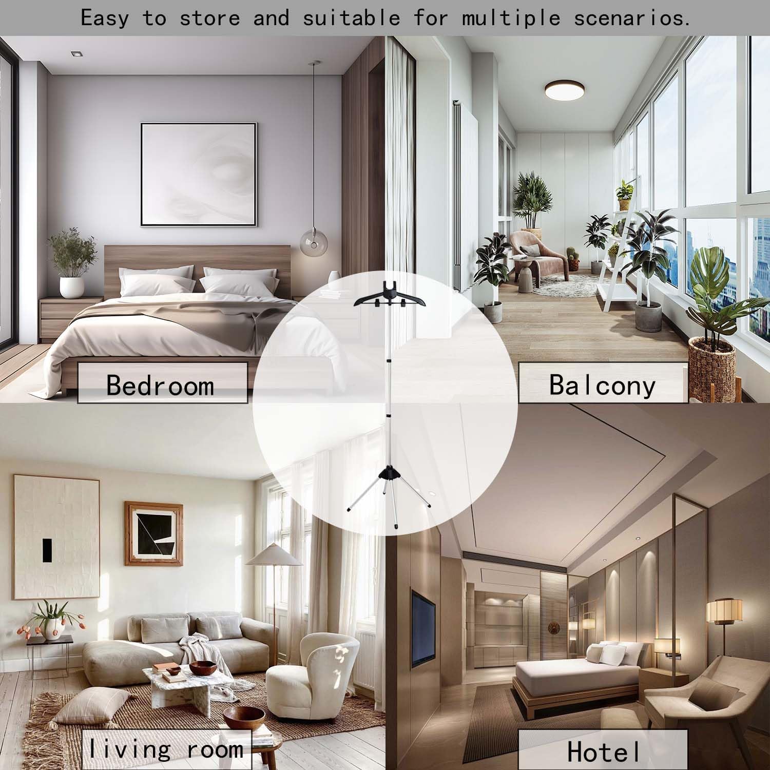 折りたたみ式衣類スチーマーラック&amp;衣類アイロングローブ、調節可能なスチームラック、糸くず落とし、収納バッグ付き。旅行や家庭で