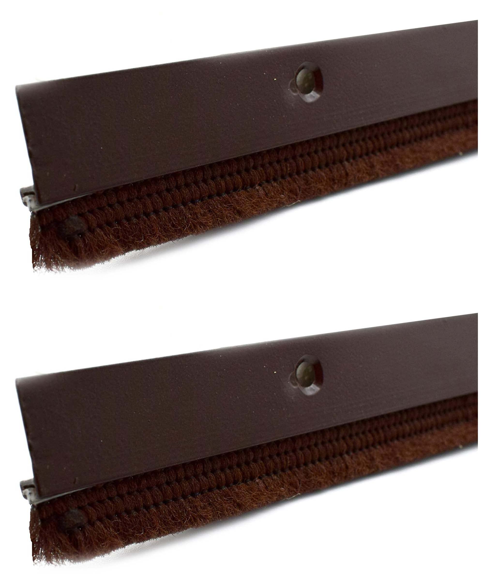 RAB Vinyl Door Seal Bottom Brush Dust Stopper Strip for Home Plate with Nylon Brush - Brown (4 fit, Brown) (Pack of 2 PCS)-picture-19