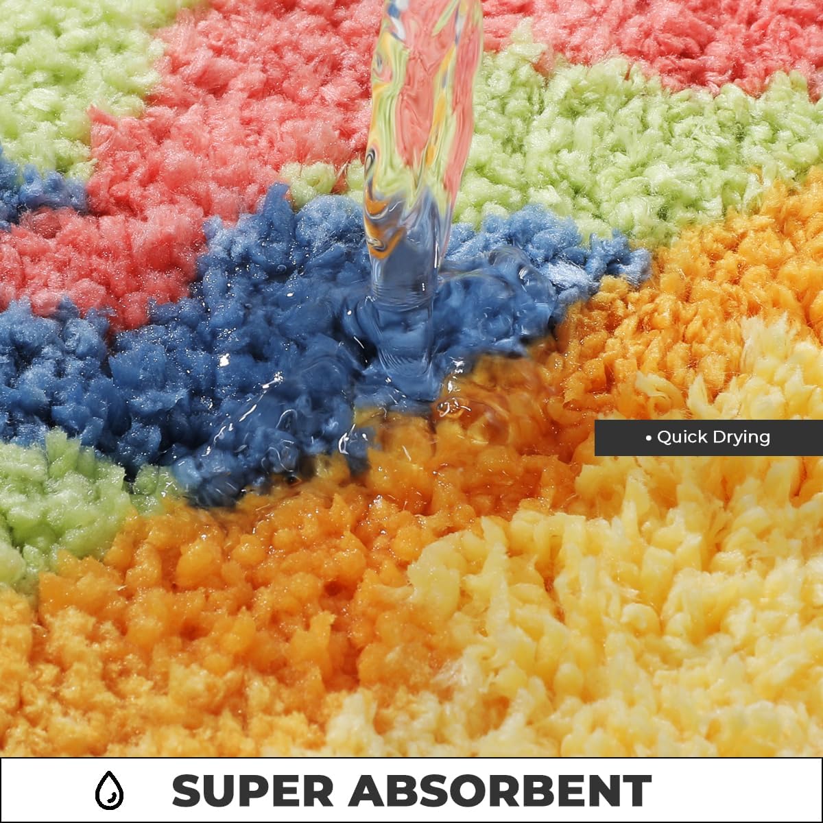 Planets Bathroom Mat Soft Fluffy Absorbent Rug Non-Slip and Machine Washable Carpet for Bathroom, Sink and Bedroom (Rush Out into Space, 31"x20")