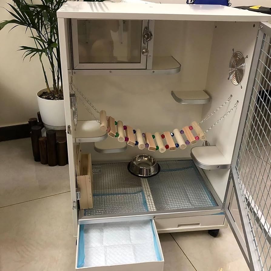 Amazon.co.jp: WJW チンチラ ウサギ 大型 ペット ケージ 木製