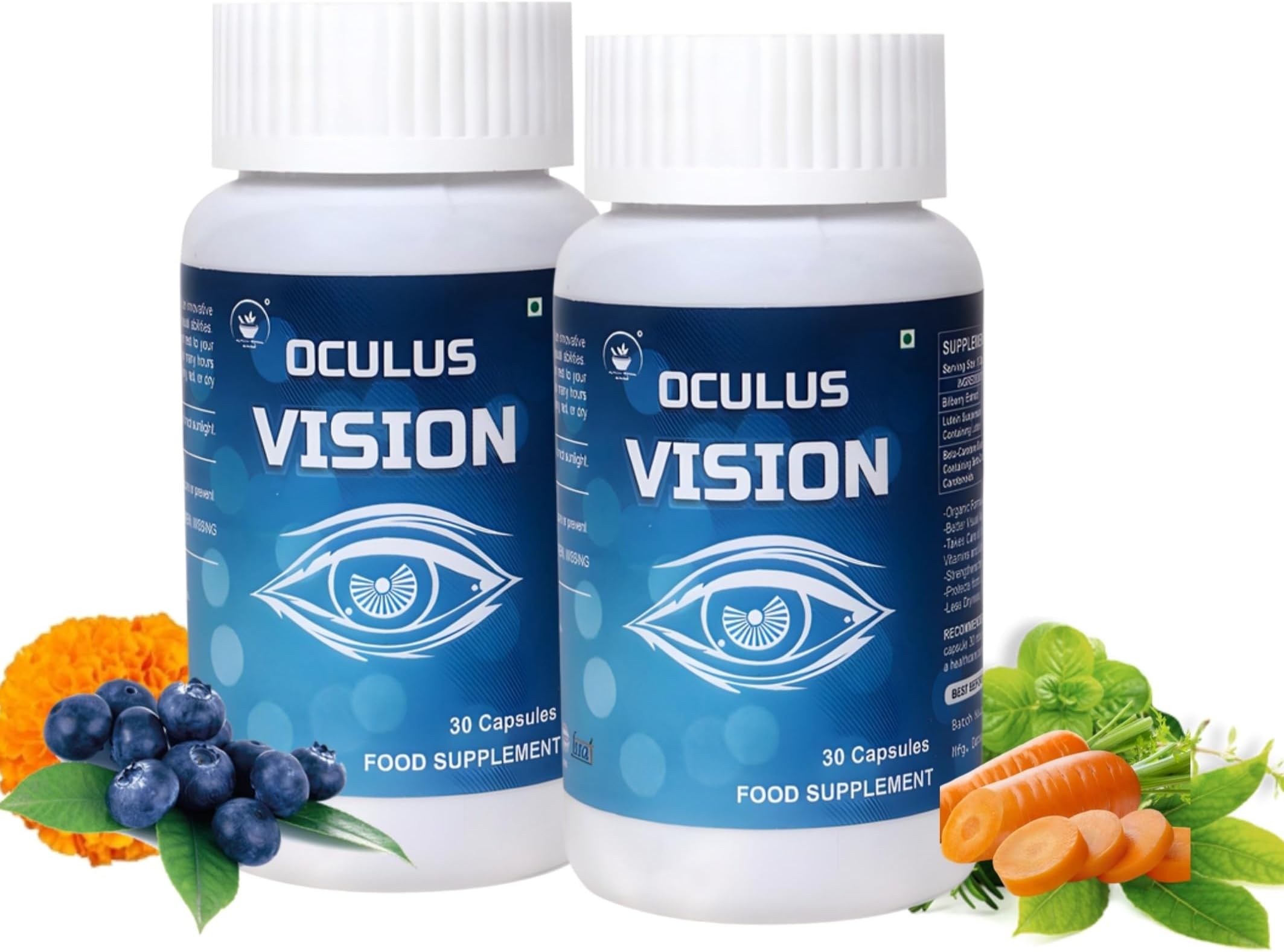 Eye Care Supplement to Improve Vision | Blue Light & Digital Guard | Pack of 2 (30 Capsules)