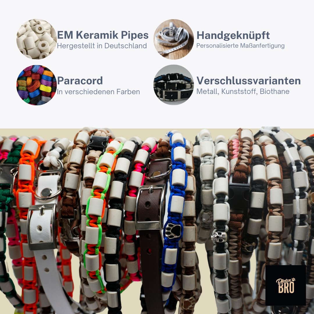 EM-Keramik Halsband für Hunde – Personalisierte Maßanfertigung und individuelle Designs – Handgefertigt in Deutschland