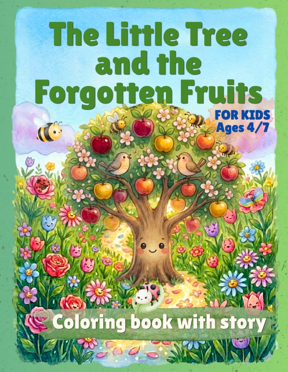 The Little Tree and the Forgotten Fruits: Colouring book with story