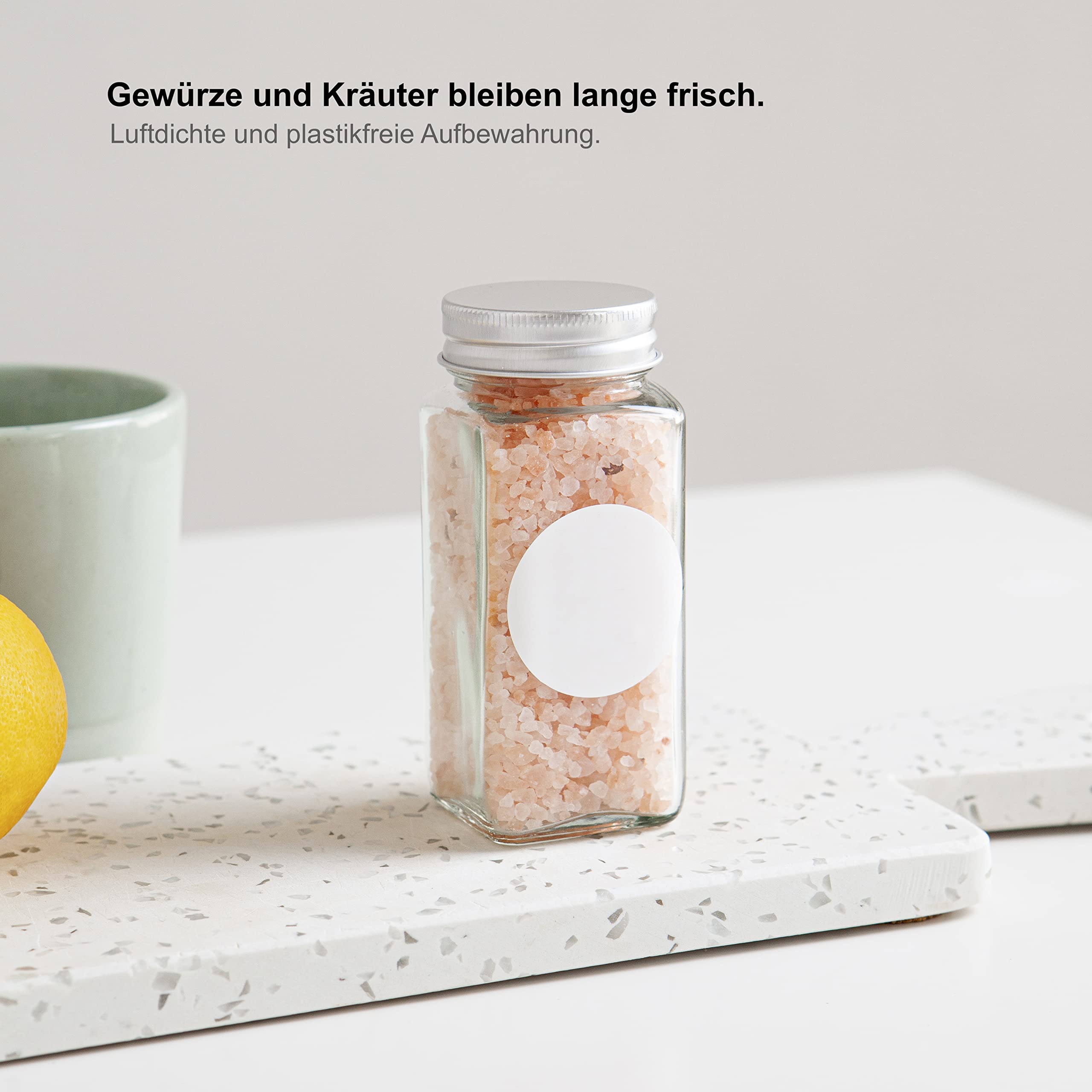 Greeano Lot De 24 Pots à Épices 120 Ml Dorés Avec 300 Étiquettes Et Inserts Saupoudreurs - Aura Gold