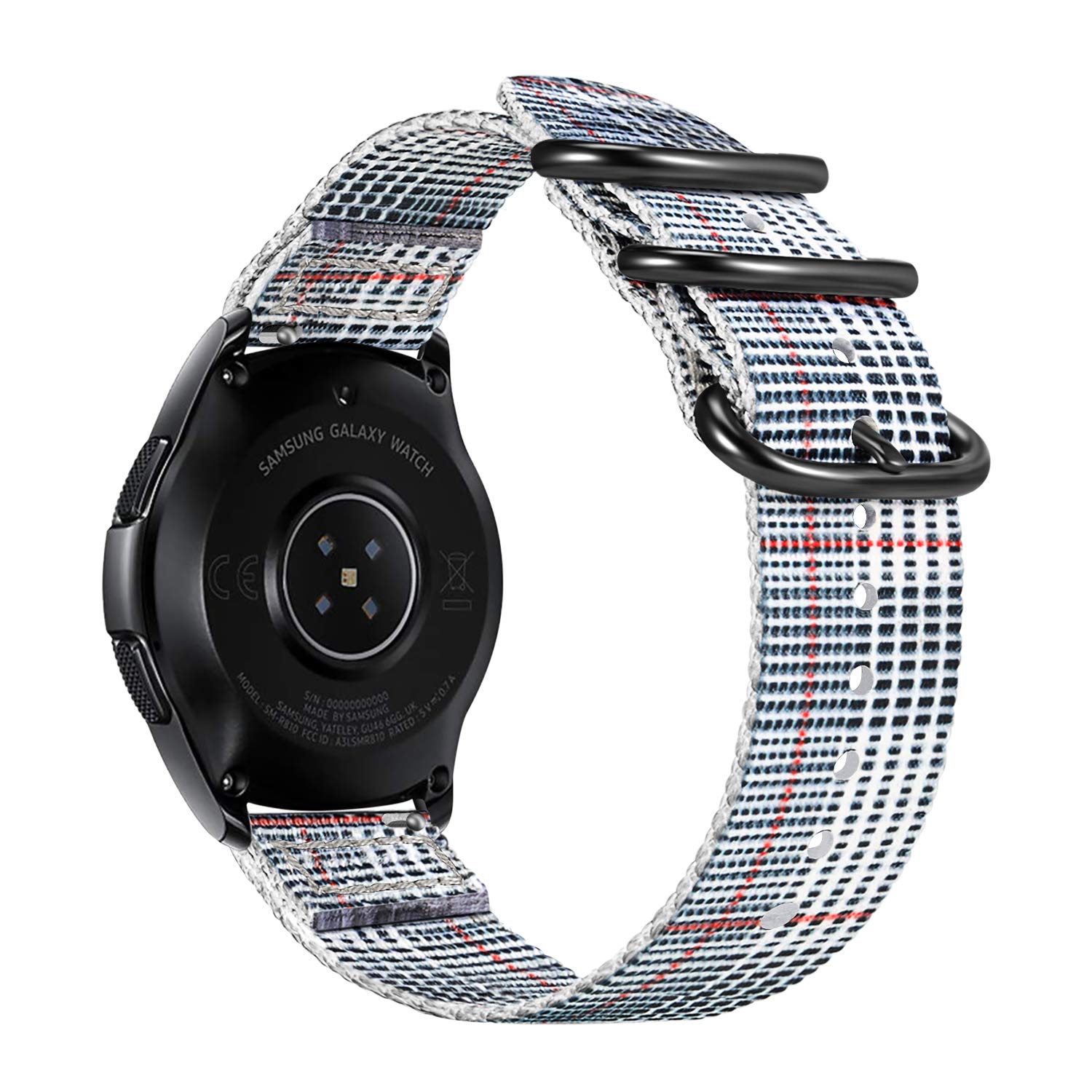 FintieBand Compatible with Samsung Galaxy Watch FE 7 6 5 4 40mm/44mm, Galaxy Watch 6 4 Classic 42mm 46mm/43mm 47mm / Watch 5 Pro 45mm / Watch 3 41mm, 20mm Quick Release Soft Nylon Replacement Strap Band