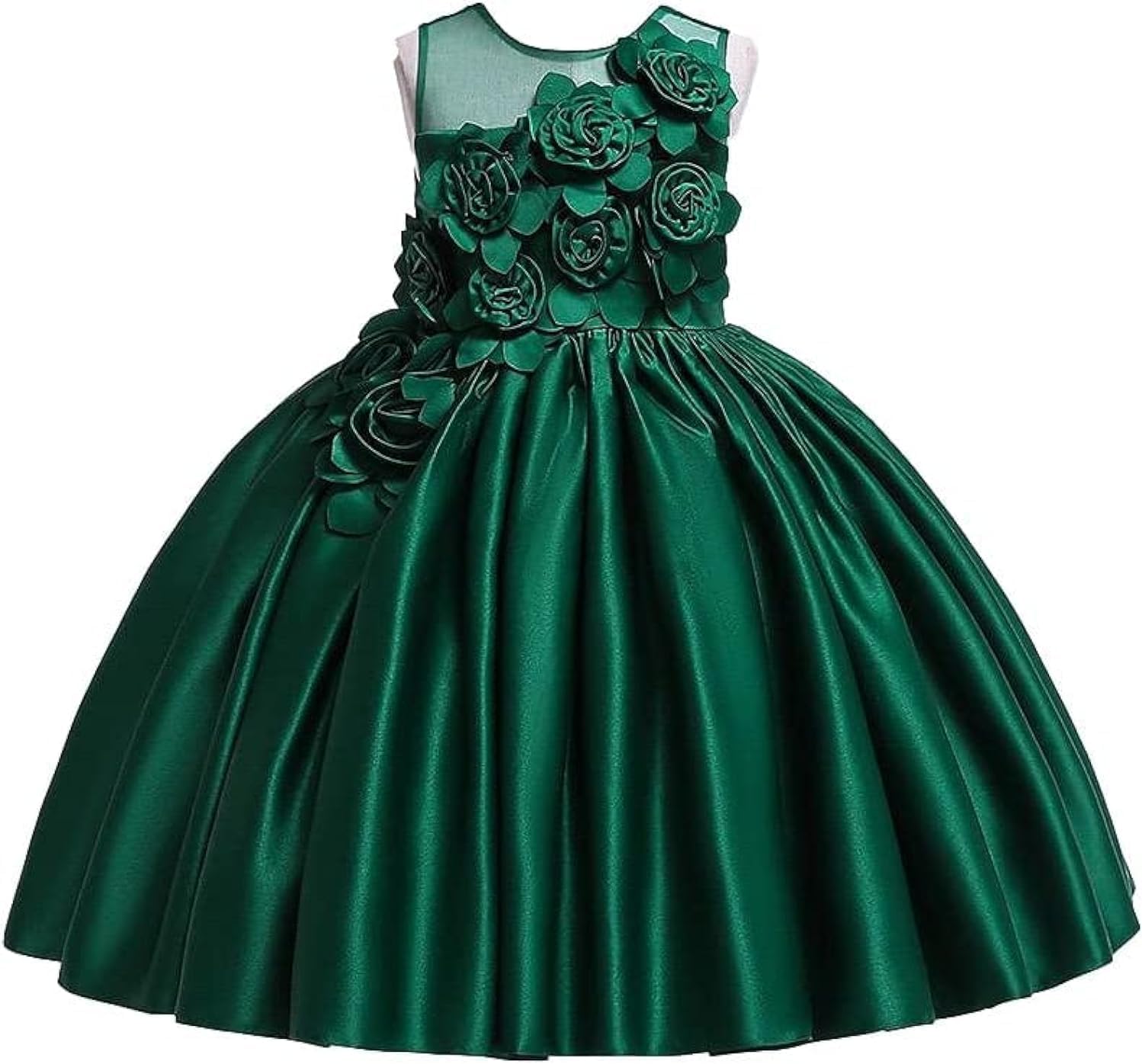 Floral Gown Tutus Girls Princess Communion Infant Summer Dresses Vestidos Prom Kids Baby Clothes