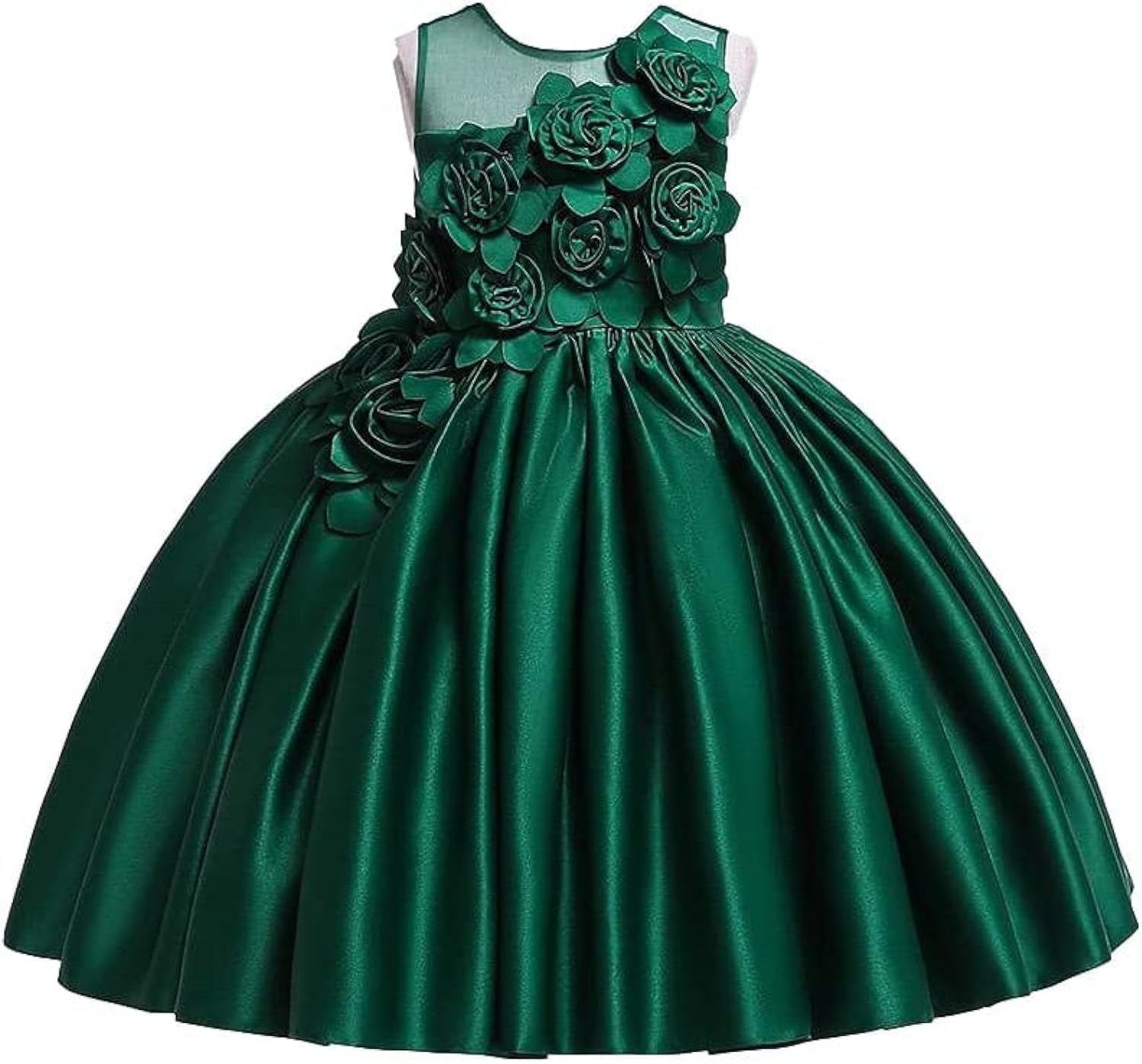 Floral Gown Tutus Girls Princess Communion Infant Summer Dresses Vestidos Prom Kids Baby Clothes