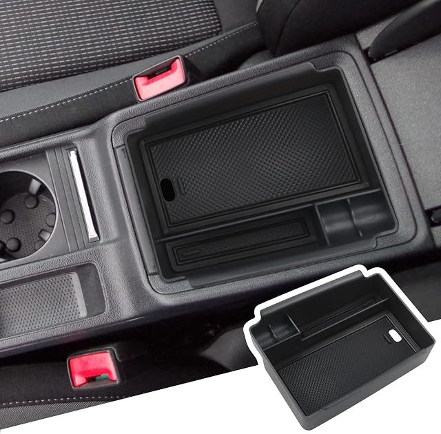 BIBIBO Konsola środkowa pudełko do przechowywania do Skoda Octavia 4 IV MK4 RS Combi 2020-2023, organizer z matą antypoślizgową, podłokietnikami środkowymi, podłokietnikami, półką na