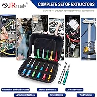Vista 5 de JRready ST5257-PRO Kit de Herramientas de Conector Deutsch para Contactos Sólidos/Estampados 4#8#16#12#20# 6-22 AWG, con Herramienta de Extracción