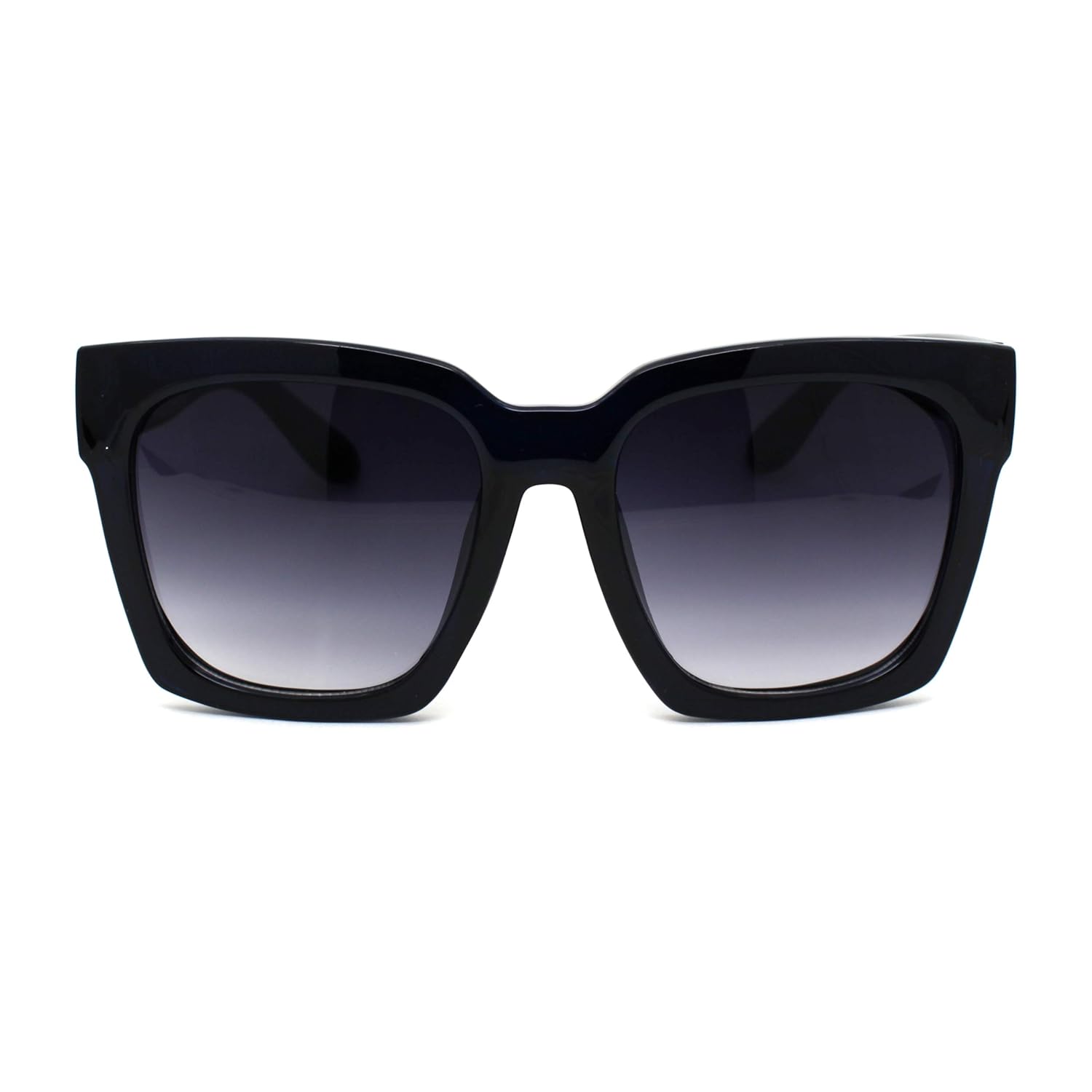 Womens Boyfriend Style XXL Oversize Horned Rim Thick Plastic Sunglasses