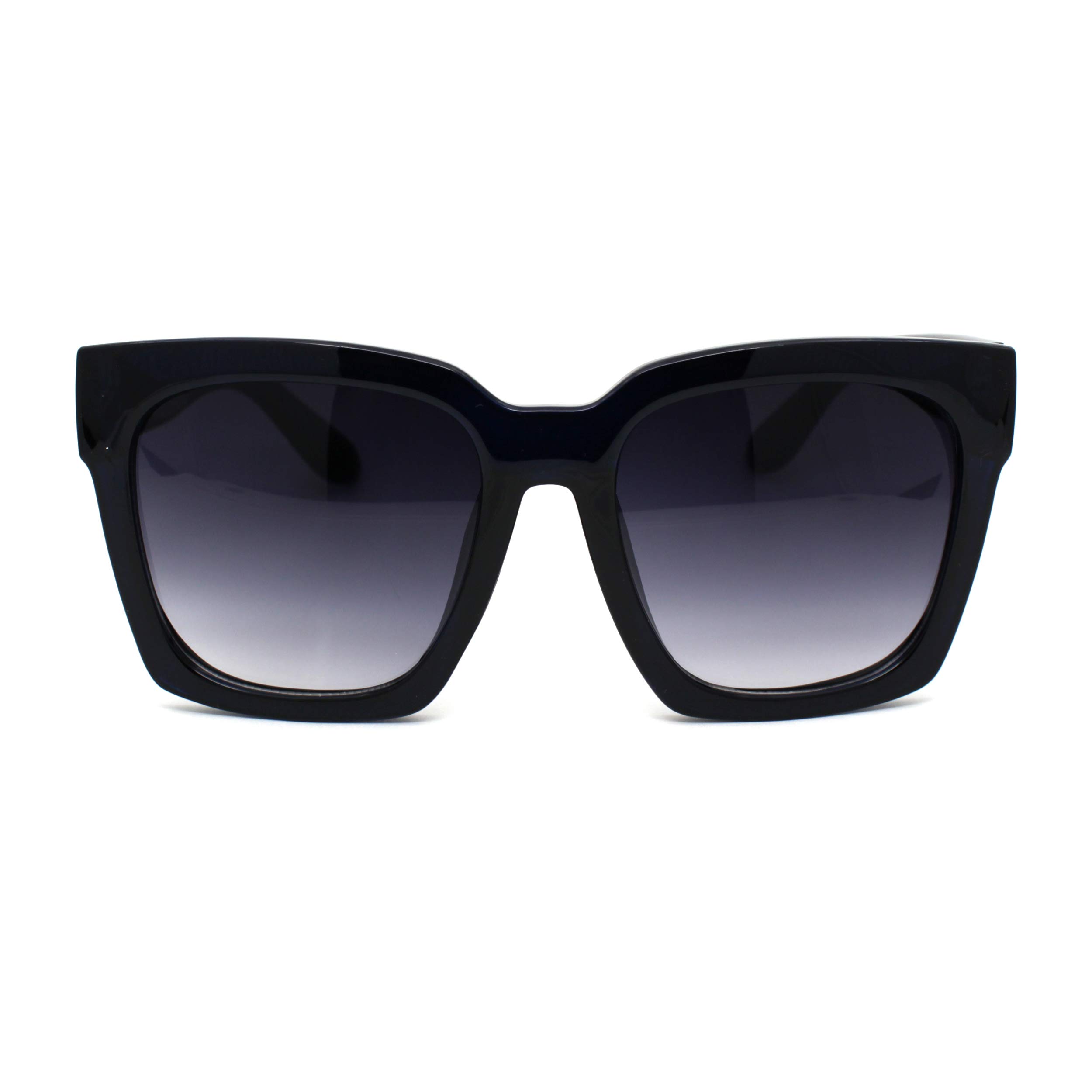 Womens Boyfriend Style XXL Oversize Horned Rim Thick Plastic Sunglasses