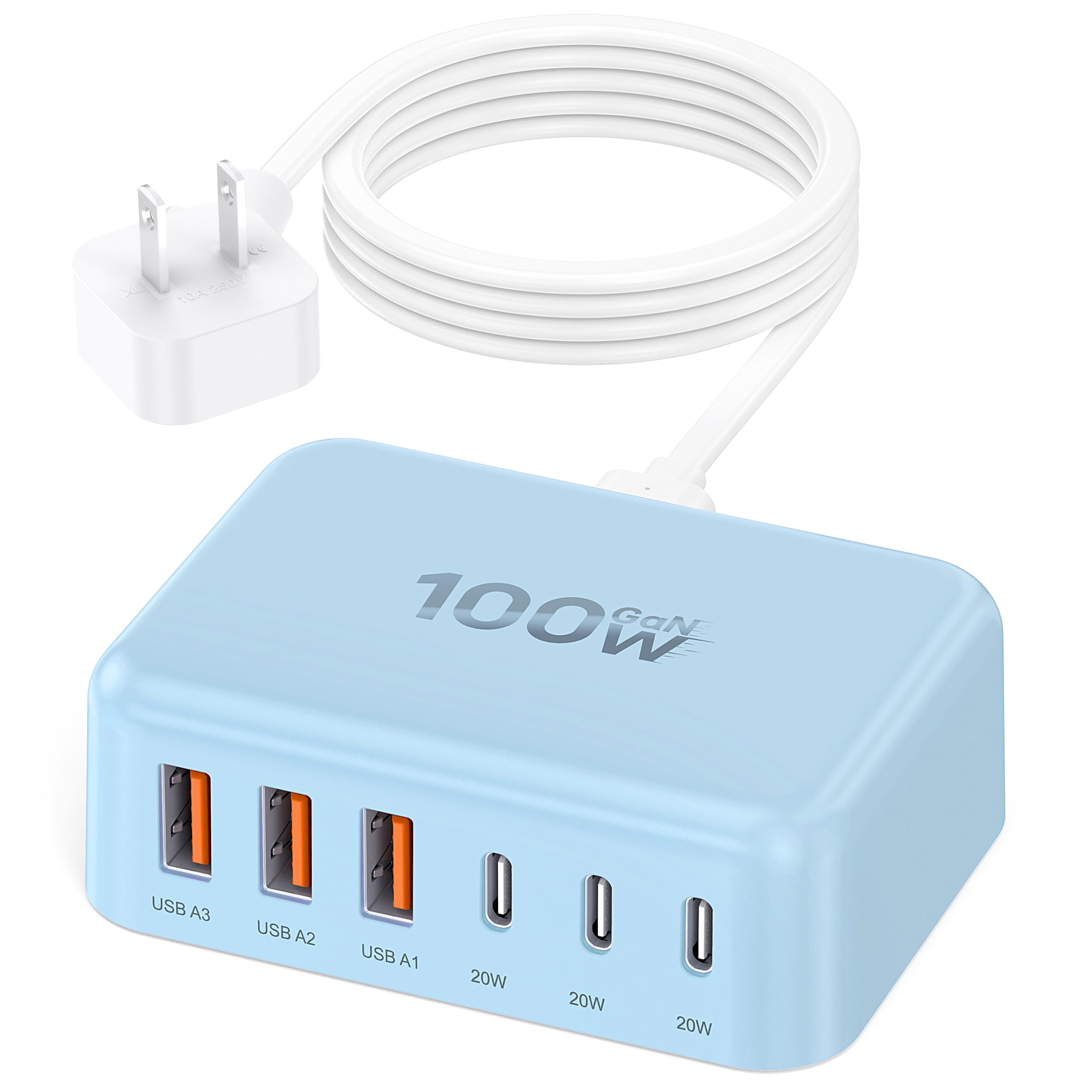6-in-1 USB Charger - Charge 6 Devices! -16
