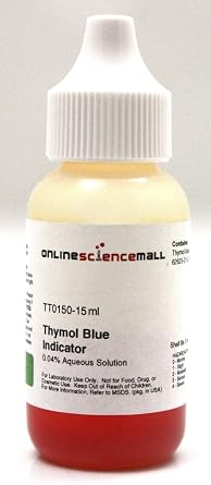 Thymol Blue Indicator Solution, 0.04% - Lab Grade Laboratory Reagent, 15mL