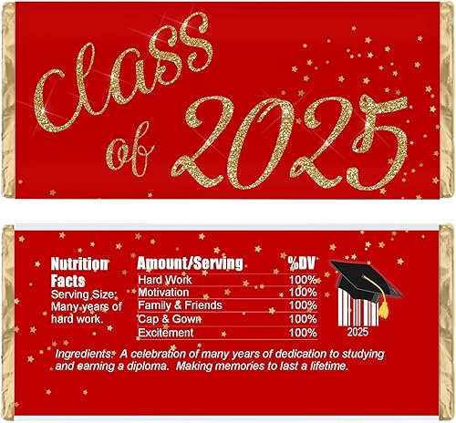 Miniatura 4 de Graduation Candy Wrappers for Chocolate, Hershey Bar Labels, Class of 2023, Grad Party Favors, Pack of 20 (GreenGold)