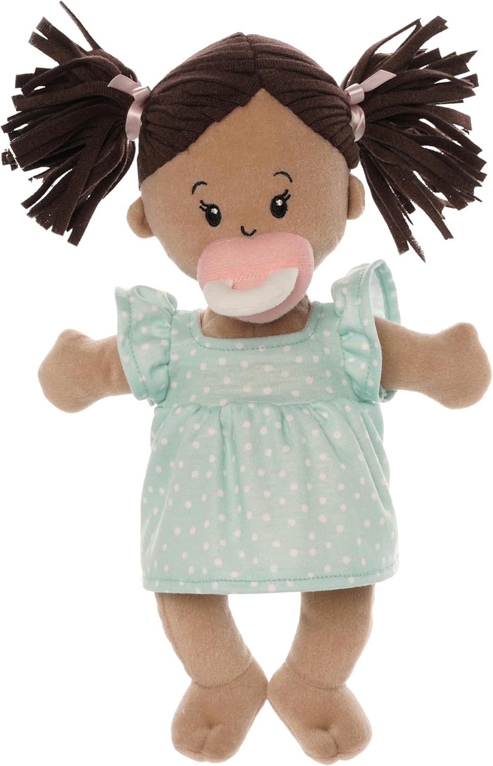 Love, Stella Soft Baby Doll for 1 + Year Old by Manhattan Toy - Beige with Brown Pigtails