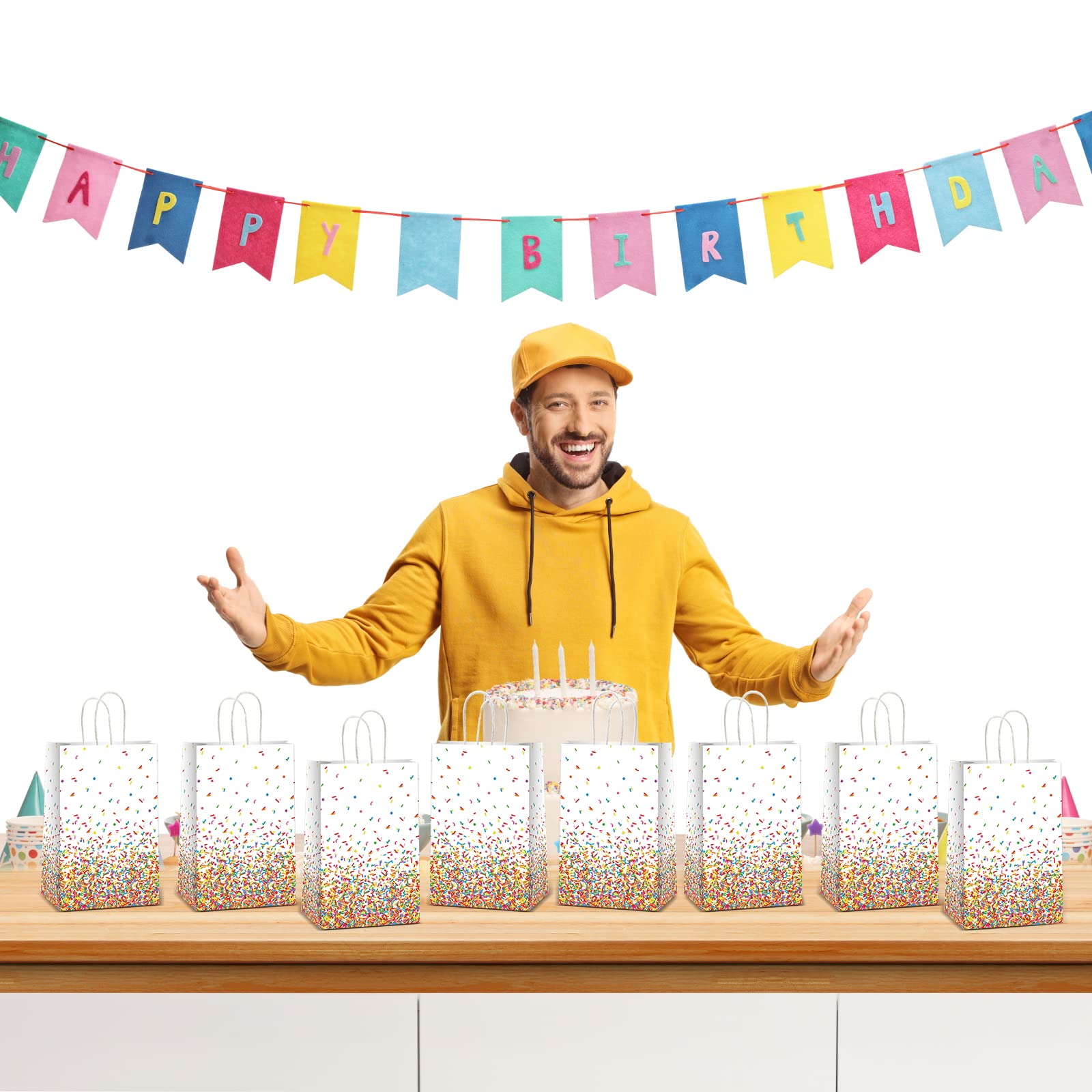 12 Konfetti-Papiertüten Für Süßigkeiten – Süße Party-Deko In Pastell